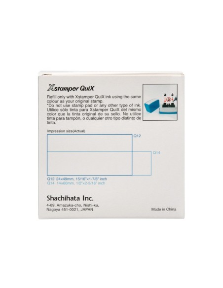 SELLO XSTAMPER QUIX PERSO.AZ. MEDIDAS 24X49MM Q-12