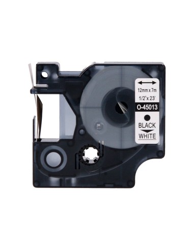 CINTA Q-CON. DYMO 1000 12MMX7MT NG./BL. D1 COMP.