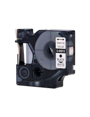 CINTA Q-CON. DYMO 1000 12MMX7MT NG./BL. D1 COMP.