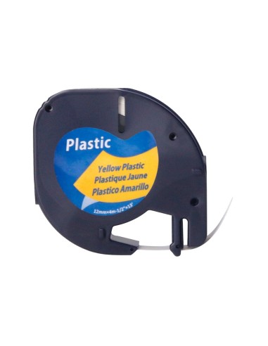 CINTA Q-CON.12MM X 4MT NG./AM. MAQUINA LETRATAG