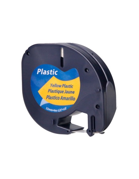 CINTA Q-CON.12MM X 4MT NG./AM. MAQUINA LETRATAG