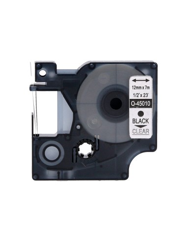 CINTA Q-CON. DYMO 1000 12MMX7MT NG./TPTE. D1 COMP.