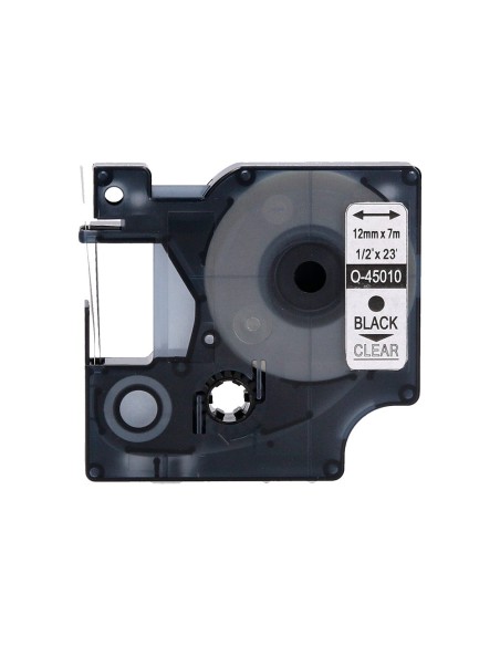 CINTA Q-CON. DYMO 1000 12MMX7MT NG./TPTE. D1 COMP.