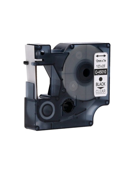 CINTA Q-CON. DYMO 1000 12MMX7MT NG./TPTE. D1 COMP.