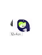 CINTA Q-CON.PAPEL 12MM X 4MT NG./BL. LETRATAG 2