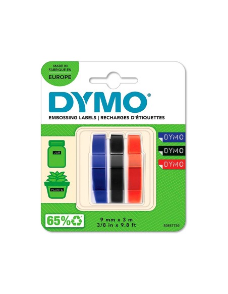 CINTA DYMO 3D 9MM X 3MT ROTULADORA OMEGA/JUNIOR AZ./NG./RJ. 3 UD.