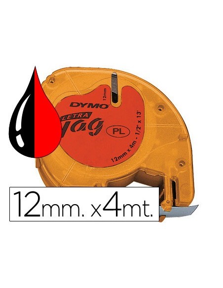 CINTA DYMO 91203 12MMX4MT NG./RJ. D1