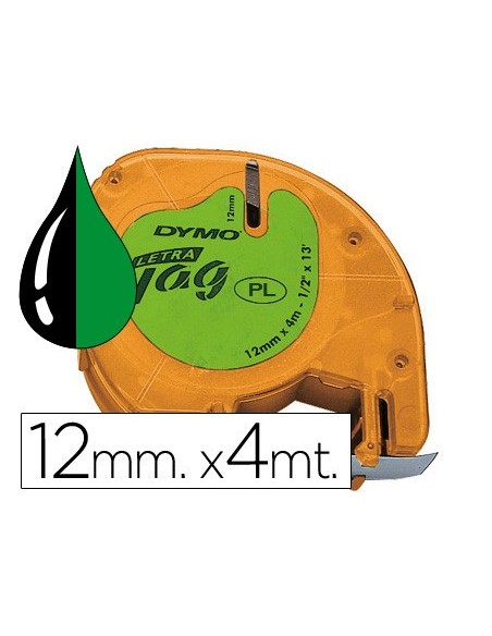 CINTA DYMO 91204 12MMX4MT NG./VE. D1