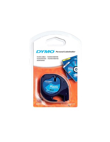CINTA DYMO 91205 12MMX4MT NG./AZ. D1