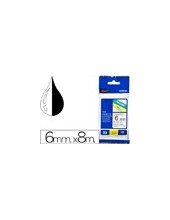 TZE-211 CINTA BROTHER BL./NG 6MMX8MT. 2