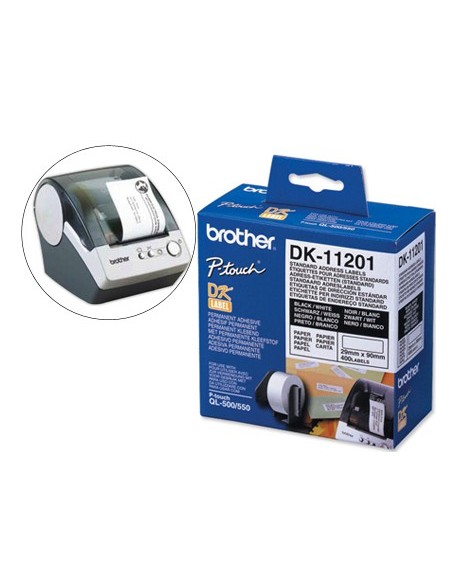 DK-11201 ETIQUETAS BROTHER BL. 29X90MM 400 UDS.