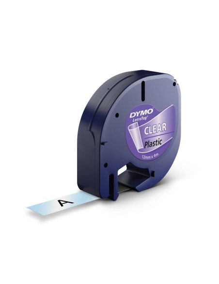 CINTA DYMO 12263 12MMX4MT NG./TPTE.