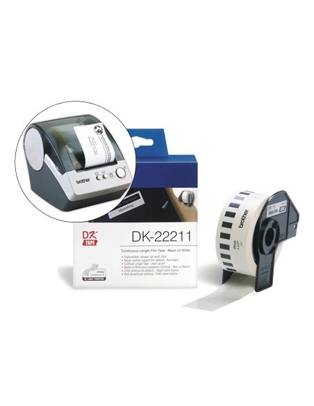 DK-22211 ETIQUETAS BROTHER BL. 9MMX15,24MT