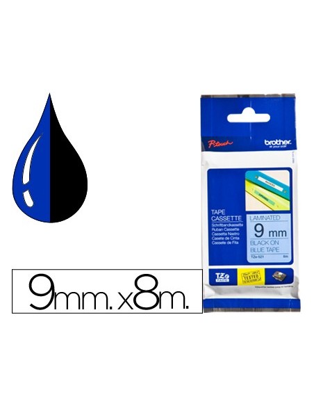 TZE-521 CINTA BROTHER AZ./NG. 9MMX8MT.