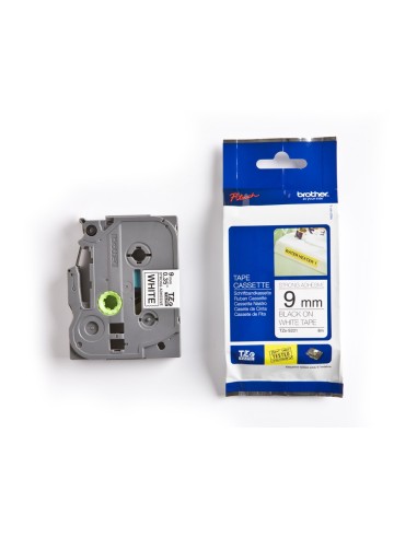 TZE-S221 CINTA BROTHER BL./NG. 9MMX8MT.SUPERADH.