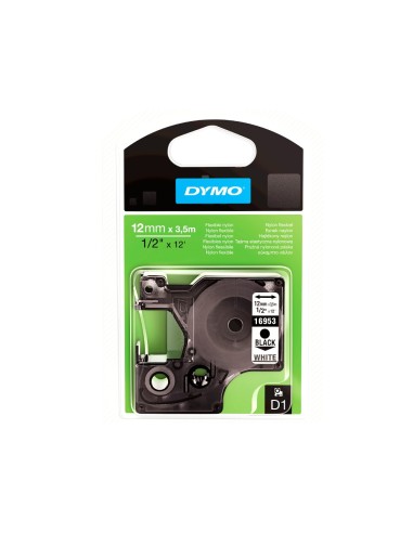 CINTA DYMO 12MMX3.5MT NYLON NG./BL. D1 S0718040