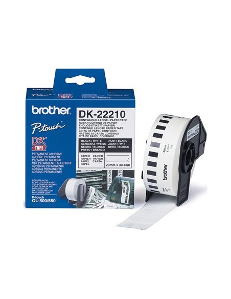 DK-22210 ETIQUETAS BROTHER BL. 29MMX30,48MT.