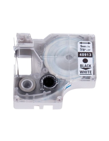 CINTA DYMO 40913 9MMX7MT NG./BL. D1