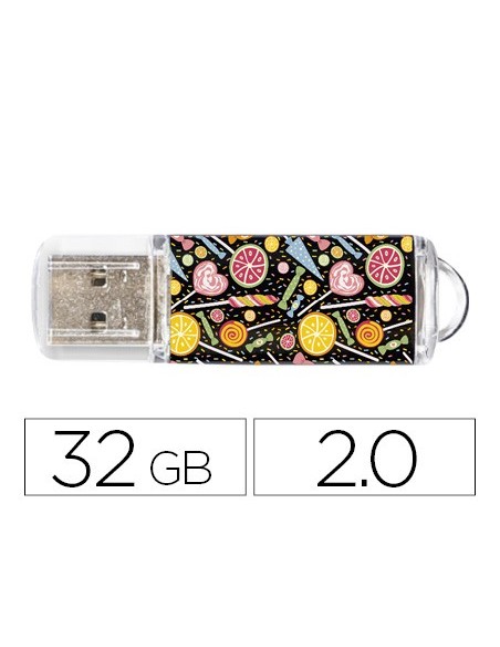 MEMORIA USB 32GB TECHONETECH 2.0 FLASH CANDY POP