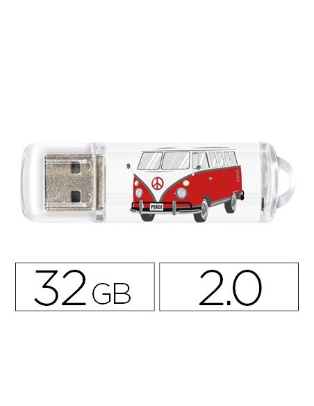 MEMORIA USB 32GB TECHONETECH 2.0 FLASH CAMPER VAN-VAN
