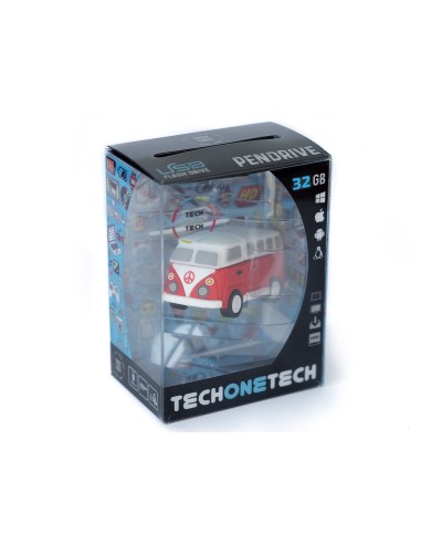 MEMORIA USB TECH ON TECH HIPPY VAN BANG CAMPER 32GB
