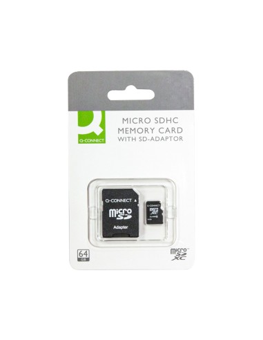 TARJETA MEMORIA 64GB Q-CON. SD MICRO FLASH CLASE 10 ADAPTADOR