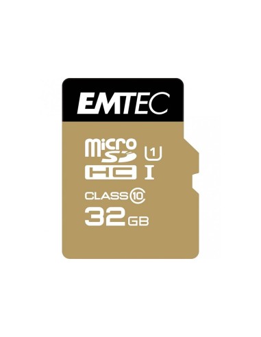 MEMORIA SD MICRO EMTEC CLASS 10 GOLD ADAPTADOR 32GB