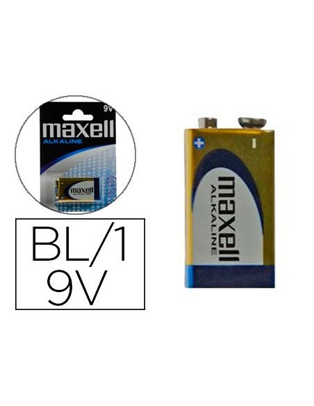 PILA MAXELL ALCALINA 9V LR09 BLISTER 1 UNIDAD  LR09-B1 MXL
