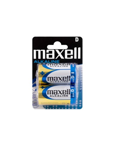 PILA MAXELL ALCALINA 1.5V TIPO D LR20 BLISTER DE 2 UNIDADES
