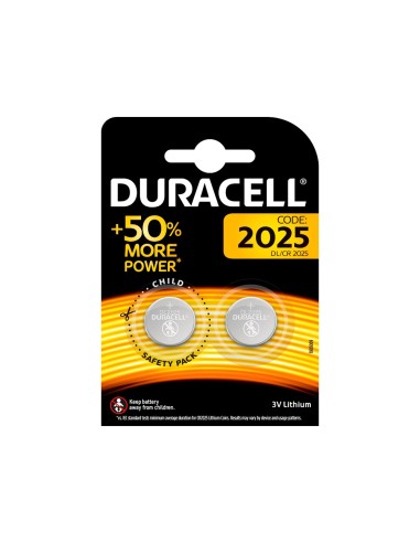PILA DURACELL ALCALINA BOTON CR2025 BLISTER 2 UD.