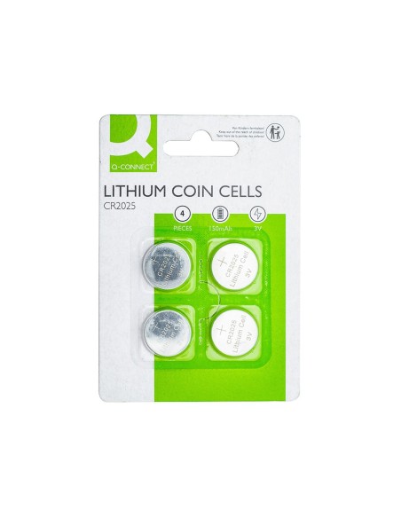 PILA Q-CON.TIPO BOTON LITIO CR2025 3V BLISTER 4 UD.