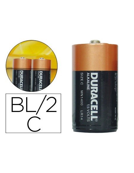 PILA DURACELL ALCALINA C BLISTER C/2 PILAS LR14