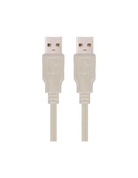 CABLE USB 2.0 TIPO A/M-A/M GRIS 1 M