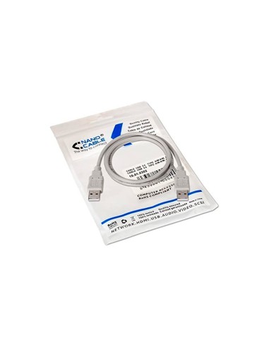 CABLE USB 2.0 TIPO A/M-A/M GRIS 1 M