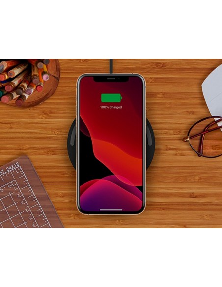 BASE CARGA INALAMBRICA BELKIN WIA001VFBK 10W+CARGADOR QC 3.0 24W NG.