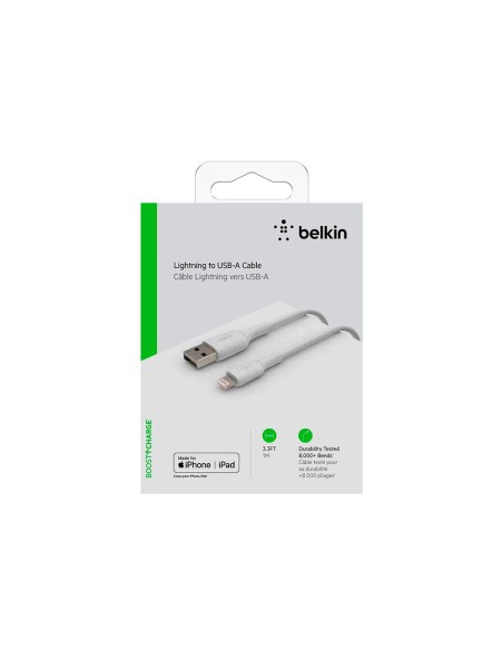 CABLE LIGHTNING BELKIN CAA001BT2MWH A USB-A BOOST CHARGE 2 M BL.