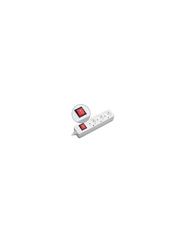 REGLETA 3 TOMAS MEDIARANGE BL.CON INTERRUPTOR CABLE 1,4M