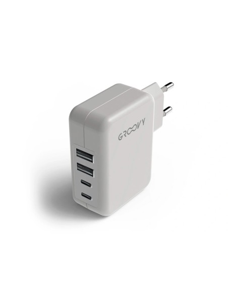 CARGADOR PARED GROOVY 4 USB BL.