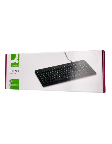 TECLADO Q-CON. C/CABLE 1,5M COMP.WIND. NT/ME/2000/XP/7/8/VISTA NG.