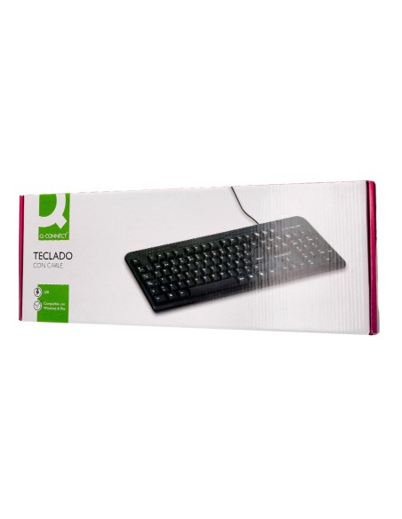 TECLADO Q-CON. C/CABLE 1,5M COMP.WIND. NT/ME/2000/XP/7/8/VISTA NG.