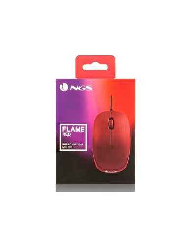 RATON NGS WIRED FLAME OPTICO CABLE 1000 DPI AMBIDIESTROS USB RJ.