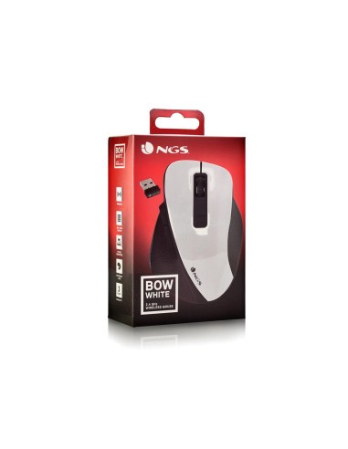 RATON NGS BOW OP.800/1200/1600 DPI INALAM. 5 BOT.USB 2,4GHZ BL.