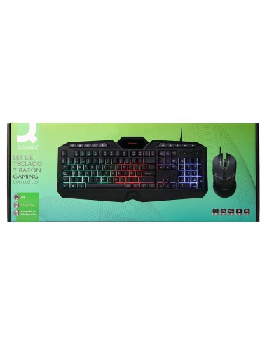 SET TECLADO RATON Q-CON.CABLE E ILUMINACION LED NG.