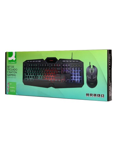 SET TECLADO RATON Q-CON.CABLE E ILUMINACION LED NG.