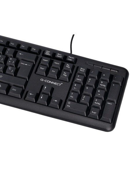 TECLADO Q-CON.CABLE 1,35MT.NG.