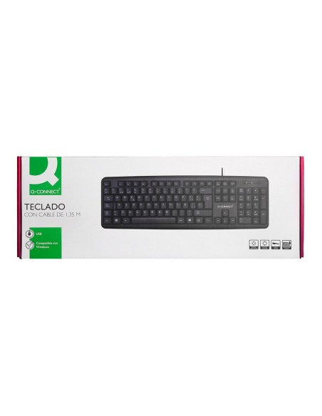 TECLADO Q-CON.CABLE 1,35MT.NG.