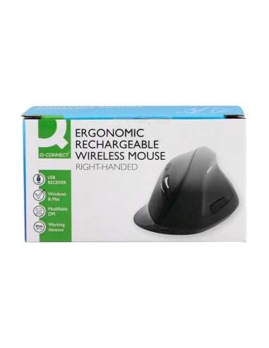 RATON Q-CON.OPTICO INALAMBRICO ERGONOMICO VERT.DPI 800/1200/1600 NG