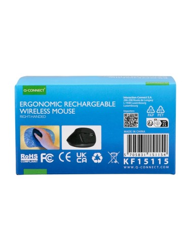 RATON Q-CON.OPTICO INALAMBRICO ERGONOMICO VERT.DPI 800/1200/1600 NG