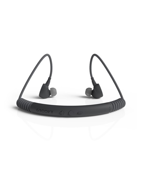 AURICULARES GROOVY SPORT BT.NECKBAND MICROFONO GRIS