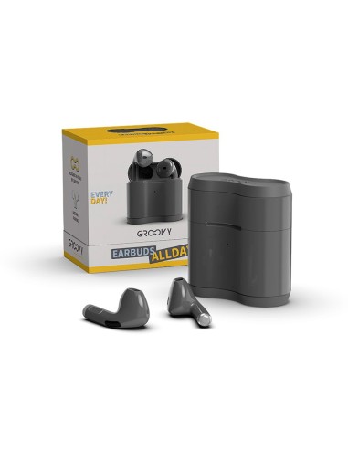AURICULARES GROOVY TWS WIRELESS GRIS OSCURO